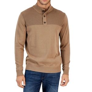 Club Room Sweaters Club Room Mock Neck 3button Cotton